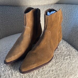 MANGO Suede Ankle Boots Leather Botas